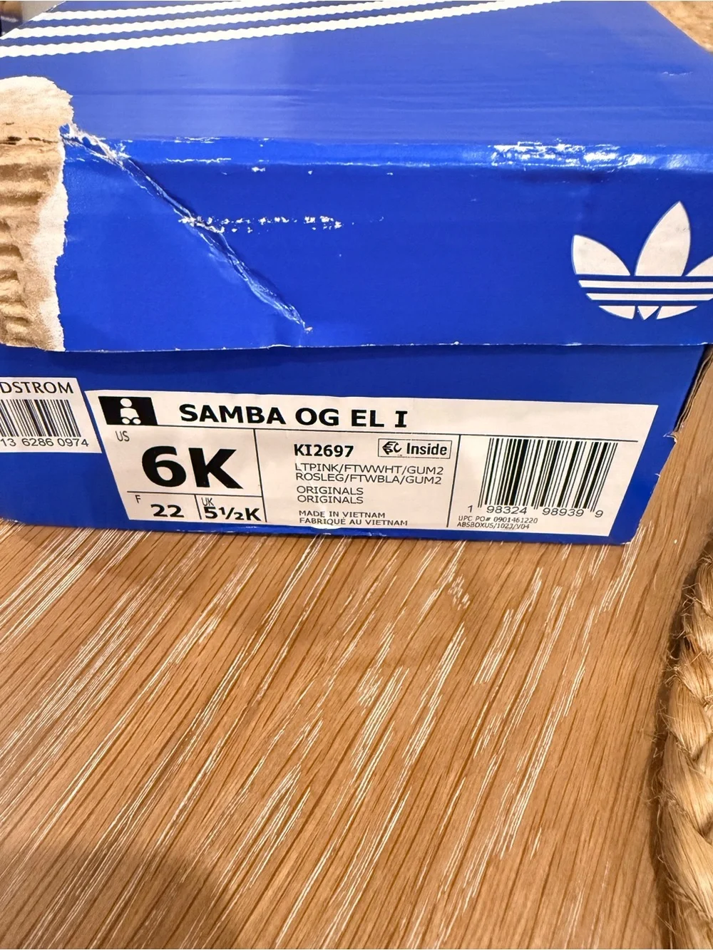 adidas Kids Samba Suede Sneakers - Pink with White Stripes